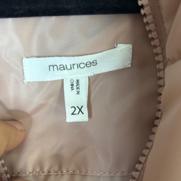 Maurices Blush Quilted Hooded Vest - Picture 2 of 5